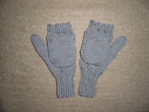 Odklápěcí palčáky-Šedé (18-20 cm) — foto 4