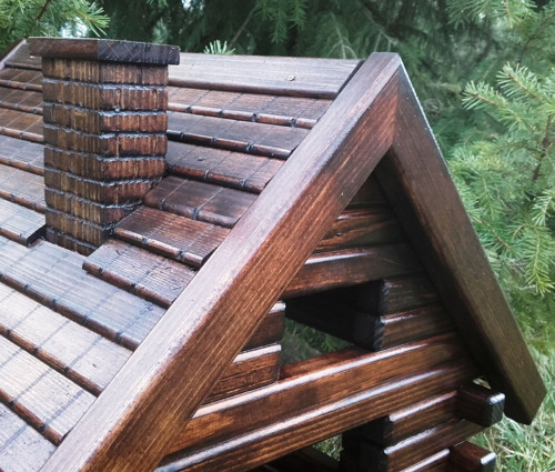 Krmítko pro ptáčky - palisandr — foto 3
