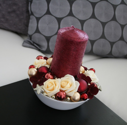 Vánoční svícínek vínový — foto 2