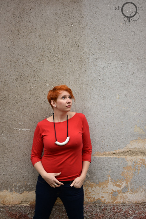 Červené s 3/4 rukávem, vel. L — foto 2