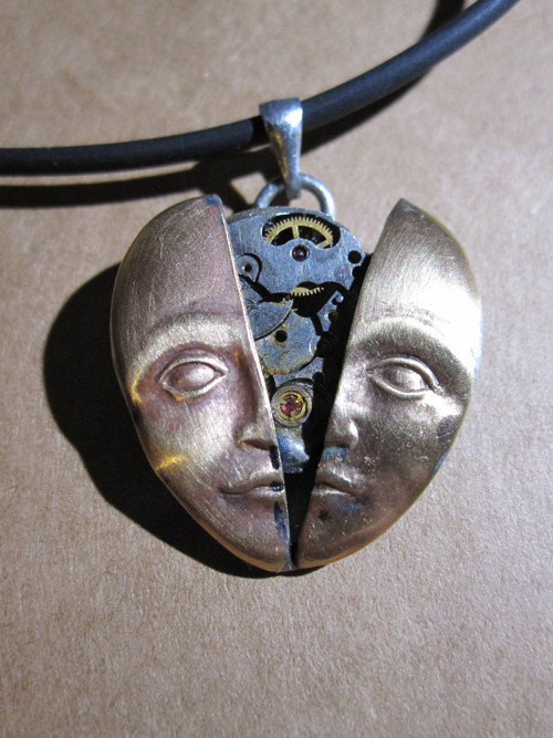 Mechanical Mind - Steampunk tvář, cínovaný šperk — foto 2