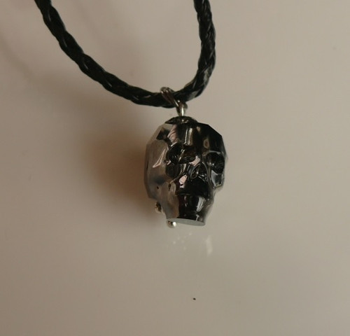Náušnice swarovski/kameny- LEBKA-černostříbřitá — foto 4