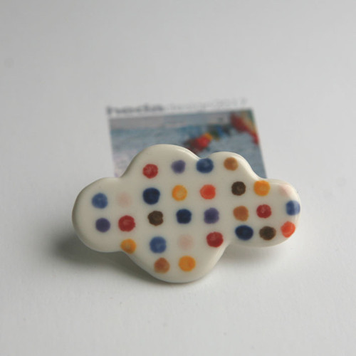 Duhové nebe (porcelánová brož) — foto 2