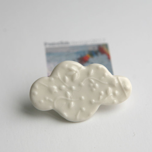 Jako sníh... Oblak (porcelánová brož) — foto 3