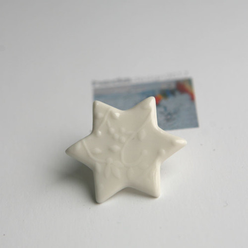 Malá hvězda (porcelánová brož) — foto 5