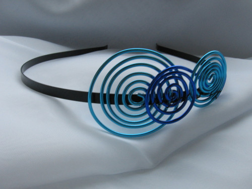 Čelenka Spirals - tyrkysová/modrá — foto 2