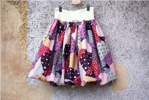 Balonová sukně Hyakka Ryoran Neko Patchwork — foto 2