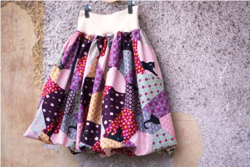 Balonová sukně Hyakka Ryoran Neko Patchwork — foto 3