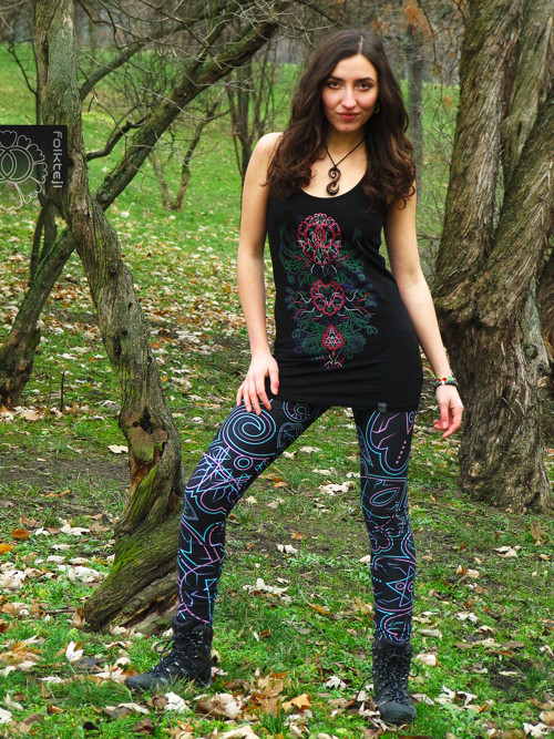 UV fluo legíny – Slovácká geometrie / Avatar — foto 2