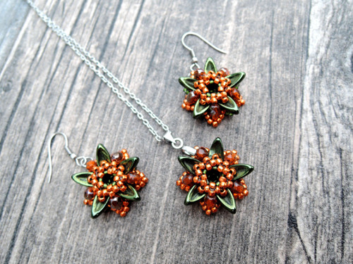 Plaménky "Green Saffron" ... náušnice — foto 4
