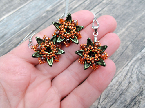 Plaménky "Green Saffron" ... náušnice — foto 6