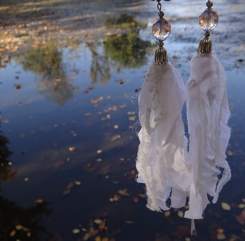 Boho silk VII - hedvábné náušnice — foto 5