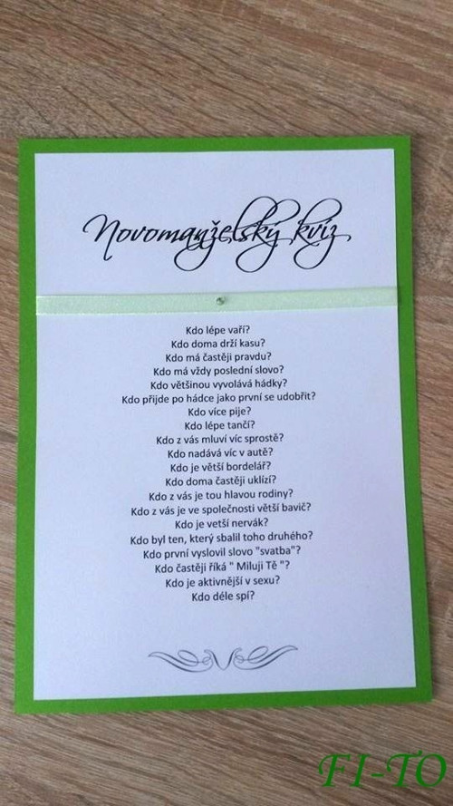 Novomanželský kvíz — foto 2