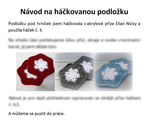 Podložky pod hrníčky - návod — foto 2
