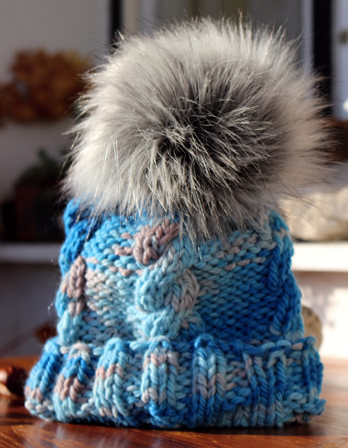 Čapule s bambulí vlna/alpaca "Obláčková" — foto 2