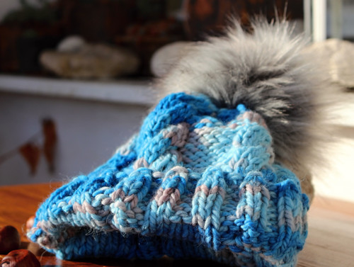 Čapule s bambulí vlna/alpaca "Obláčková" — foto 5