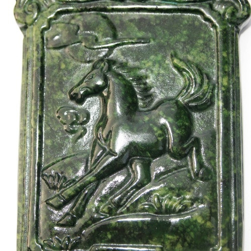 Amulet Tibet - KŮŇ A MĚSÍC extra, zelený jadeit — foto 2