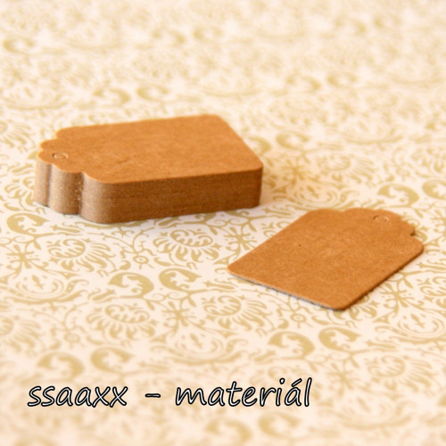 Kartonové visačky ~ 5x3 cm ~ 20 ks ~ hnědé — foto 3