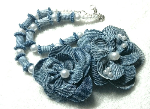 Náhrdelník DENIM PEARL — foto 3