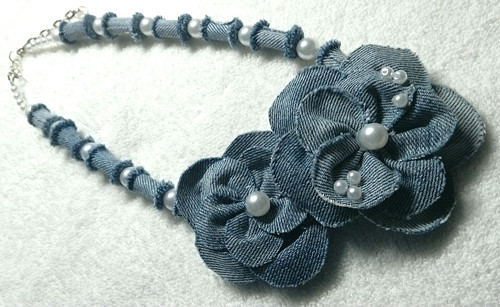 Náhrdelník DENIM PEARL — foto 4