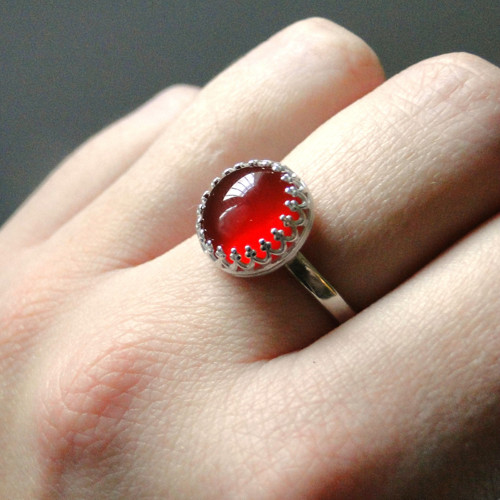 Classic Red Jade Set Silver Ag 925 / Sada šperkov — foto 2