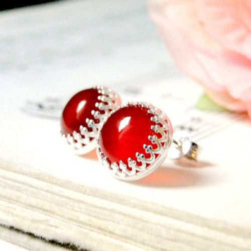 Classic Red Jade Set Silver Ag 925 / Sada šperkov — foto 3
