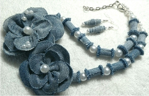 Náhrdelník DENIM PEARL — foto 6