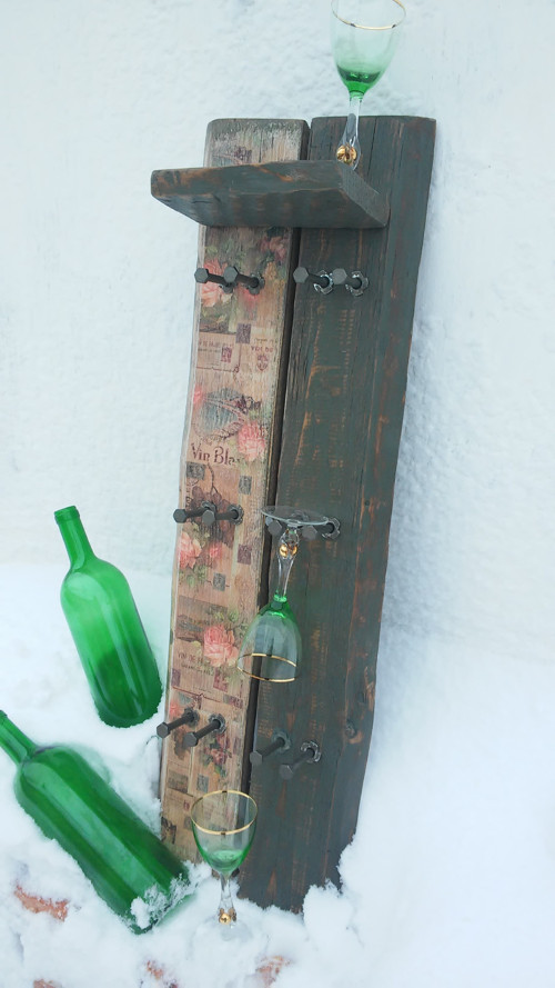 Dřevěný držák skleniček — foto 6