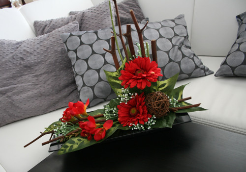 Ikebana s gerberami a fréziemi — foto 2