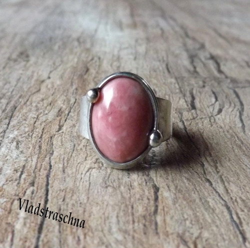 Prsten rodonitový oválný — foto 3