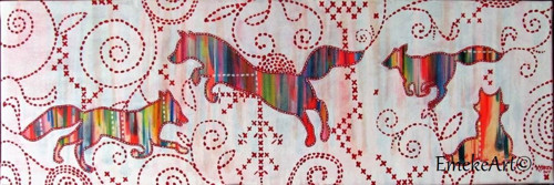 Lišky (pod)šitý - 30 x 90 cm — foto 2