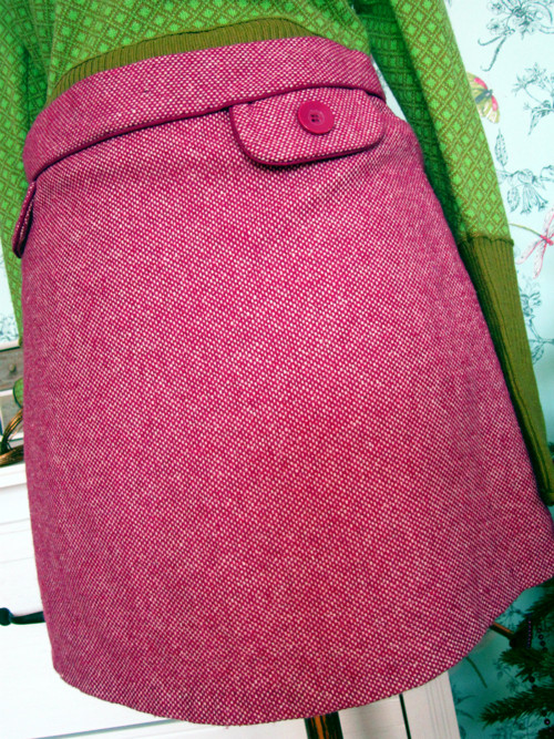 Retro tweed Twiggy sukýnka — foto 2