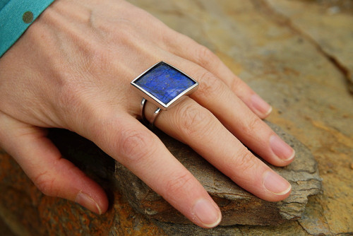 Nerezový prsten..." Blue ring " — foto 2