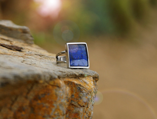 Nerezový prsten..." Blue ring " — foto 6