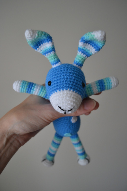 Mini Mazlíček králíček (modro/sv.modrý) — foto 2