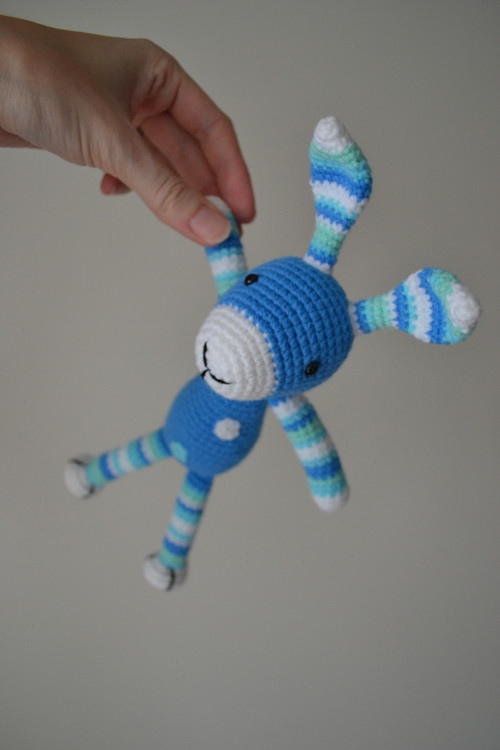 Mini Mazlíček králíček (modro/sv.modrý) — foto 3