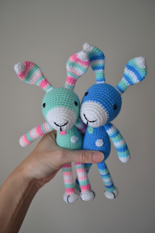 Mini Mazlíček králíček (modro/sv.modrý) — foto 4