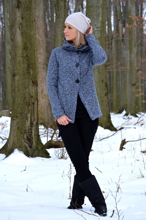 Antracitový kabátek - cardigan — foto 4