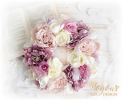 Romantický shabby chic věnec — foto 2