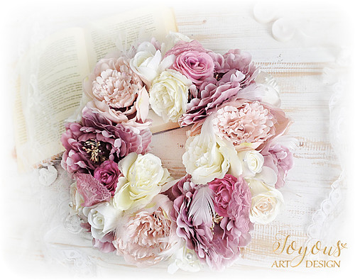 Romantický shabby chic věnec — foto 4