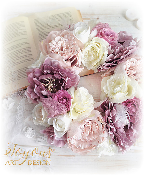 Romantický shabby chic věnec — foto 5