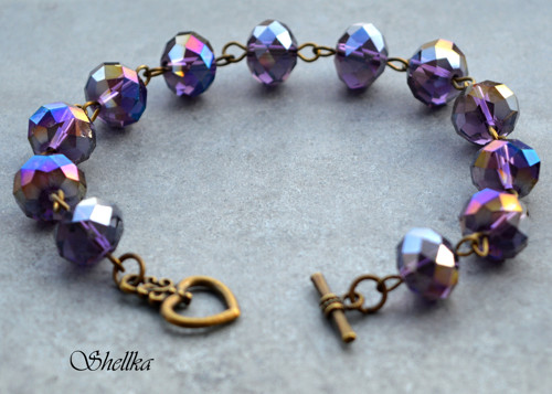 Náramek ,,SPARKLY PURPLE,, + náušnice ZDARMA — foto 3