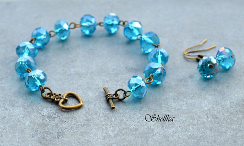 Náramek ,,SPARKLY TURQUOISE,, + náušnice ZDARMA — foto 2