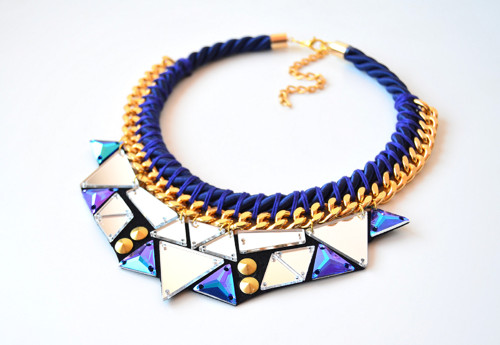 Náhrdelník BLUE GOLD MIRROR — foto 3