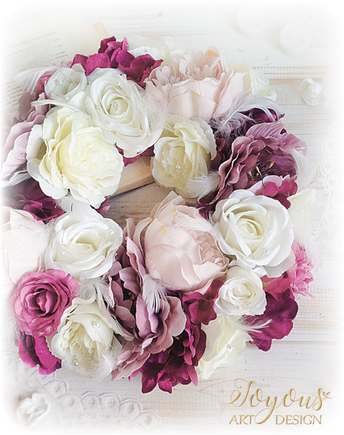 Romantický shabby chic věnec — foto 4