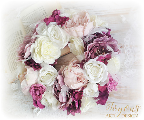 Romantický shabby chic věnec — foto 5