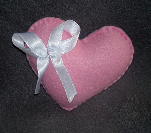 Srdíčko z filcu 10 cm — foto 3