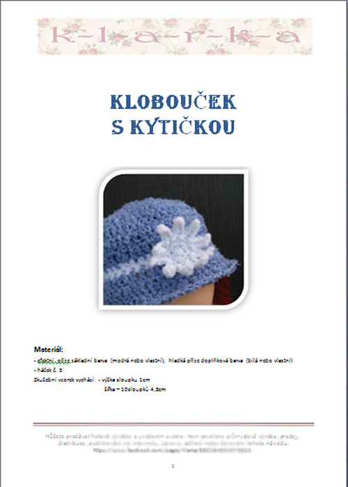 Návod na háčkovaný klobouček — foto 2