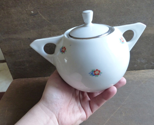 Kulatě...porcelánová cukřenka — foto 3