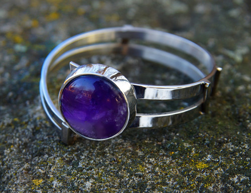 Nerezový náramek...." Violet eye " — foto 3